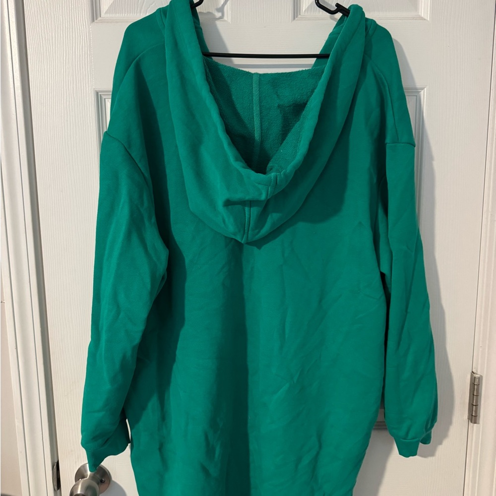 Universal Thread Green V-Neck Hoodie - Picture 3 of 3